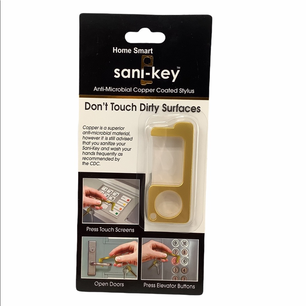NWT Home Smart Sani-Key Anti-Microbial Copper Coated Stylus